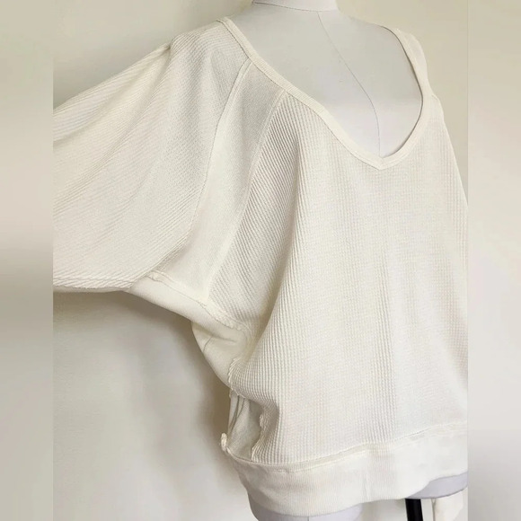 NWT || FREE PEOPLE || Santa Clara waffle weaved shirt - Picture 2 of 7